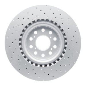 Honda Civic Brake Rotor (1) - Front - R1 Concepts - Drilled Carbon Alloy GeoMET - `17-`25